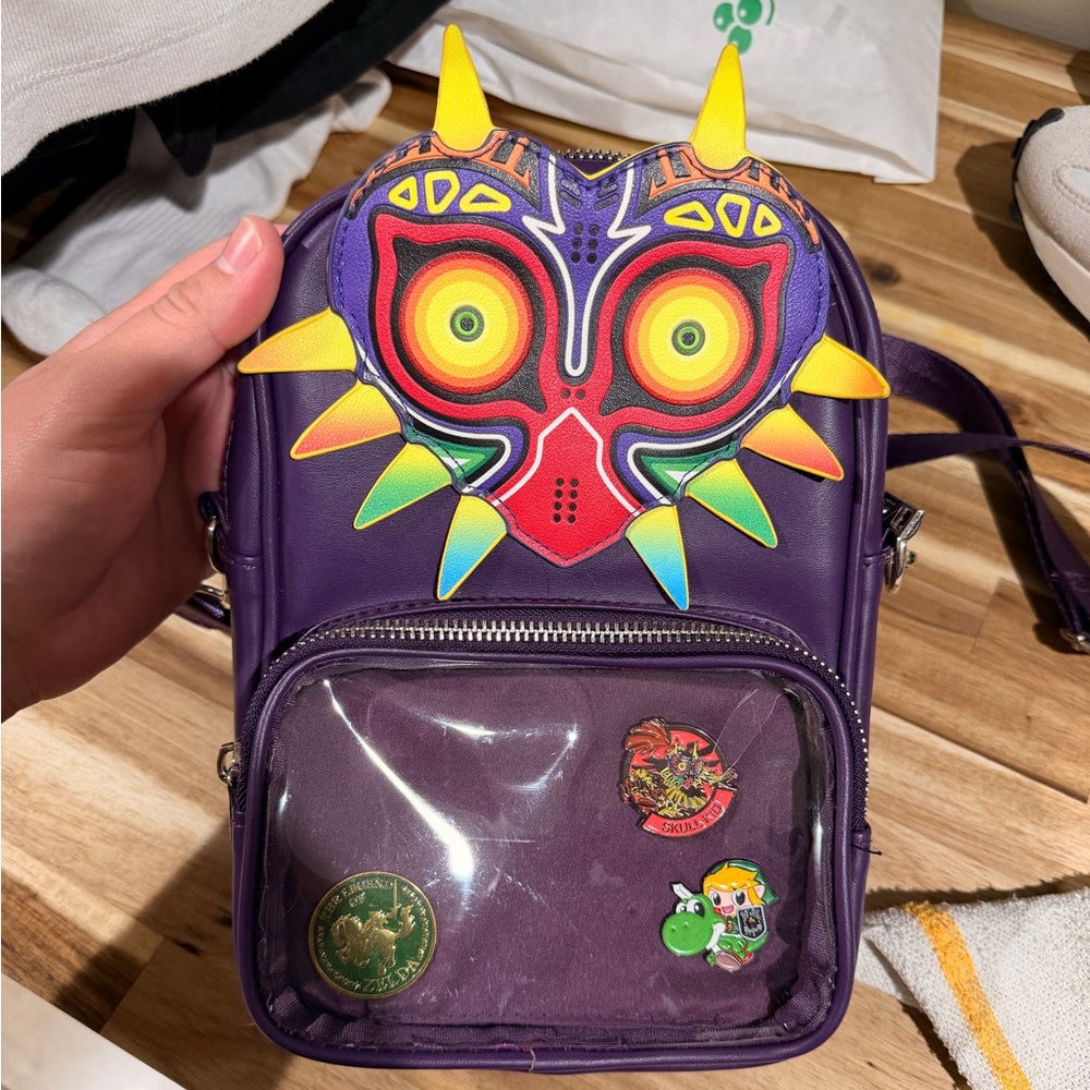 Colorful Mask Design Purple Backpack